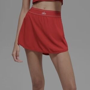 Alo Match Point Skirt in Red size S
